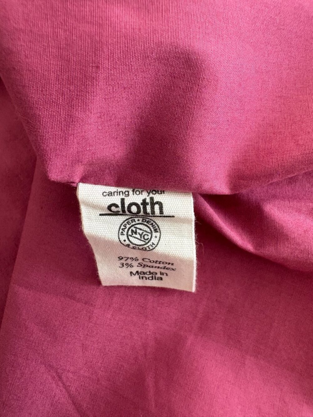Paperdenim&Cloth Burgundy/Maroon Short-Sleeve Button-Down Shirt Size Slim Fit L - Picture 5 of 6